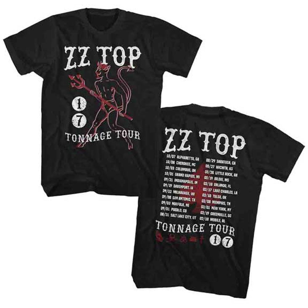 ZZ TOP ズィーズィートップ (デビュー 55周年 ) - TONNAGE TOUR 17 / Tシャツ / メンズ - PGS